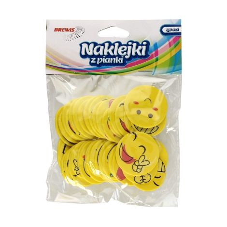 Naklejki z mikrogumy Brewis Uśmiechy, 40szt